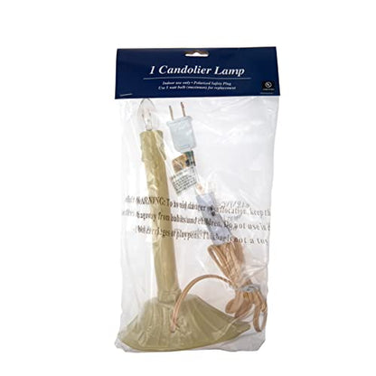 9.5-Inch Ivory Candolier Christmas Candle Lamp 2 Pack - Indoor Holiday Decor