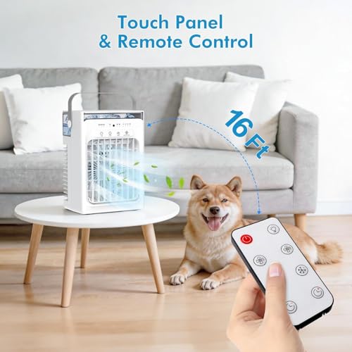 Cedeil Dark Grey 3-in-1 Portable Mini Air Conditioner with 1000ml Water Tank