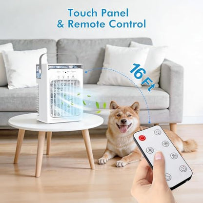 Cedeil Dark Grey 3-in-1 Portable Mini Air Conditioner with 1000ml Water Tank