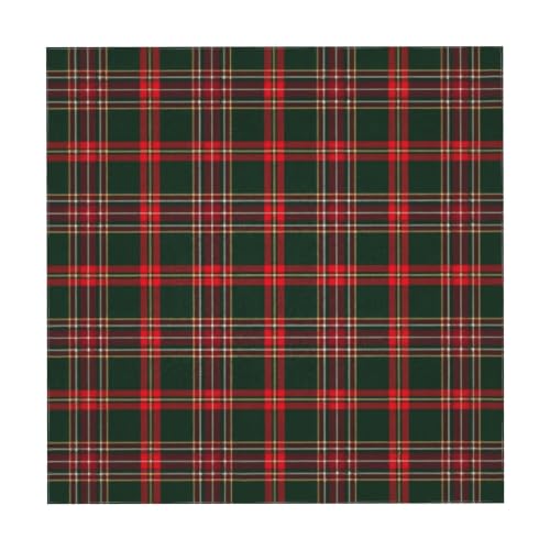Checkered Christmas Tablecloth Square 54x54 Plaid Holiday Decor - Red Green Xmas