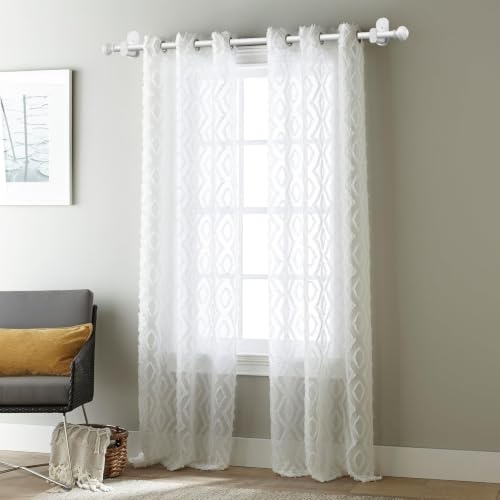 White No Drilling Curtain Rods 32-86 Inches Pack of 4 - Renter Friendly