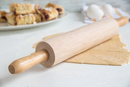 Fox Run Rolling Pin with Ball Bearings, Wood, 10.25-Inch Barrel