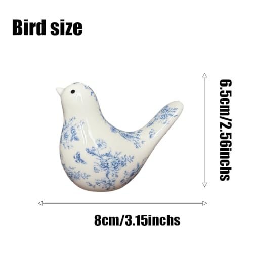Cyan Bird Toilet Bolt Covers Set of 2 Ceramic Bathroom Decor