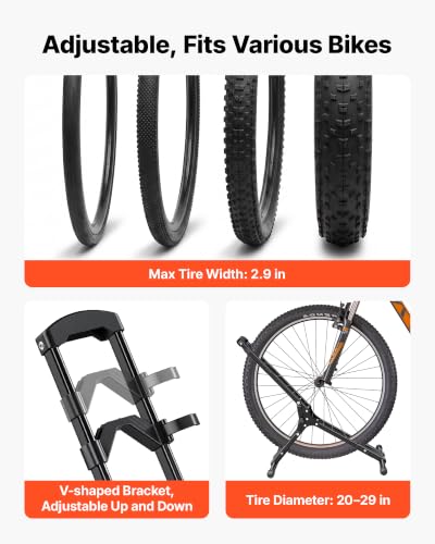 Foldable Bike Stand 2 Pack - Freestanding Bicycle Storage Rack for 20-29 in Wheels