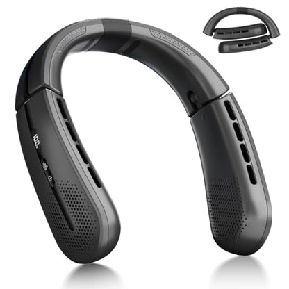 Portable Neck Fan with LED Display 4 Speeds Rechargeable Personal Cooling