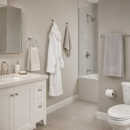 Brushed Nickel Bathroom Hardware Set 5 Piece SUS304 Stainless Steel Towel Rack