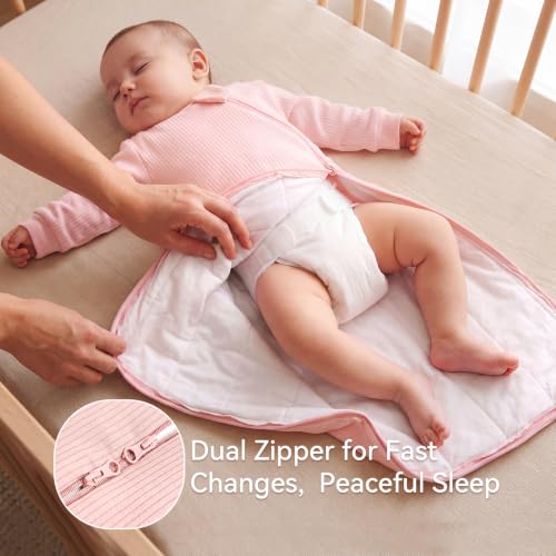 Baby Sleep Sack Rayon Bamboo 12-18 Months Pink - Breathable & Safe