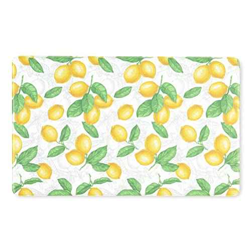Martha Stewart Bloomfield Lots of Lemons Anti-Fatigue Kitchen Mat, White/Yellow, 18"x30"