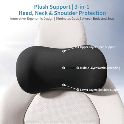 Memory Foam Neck Pillow for Travel Car Airplane Support Cervical Cushion
