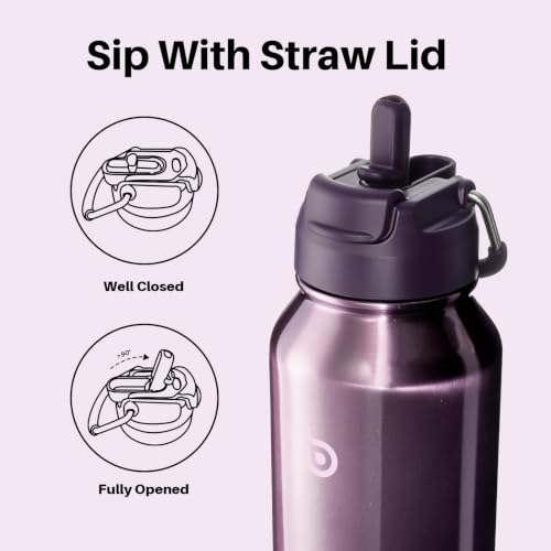 40 oz Sports Water Bottle with Pill Holder - Cosmic Violet