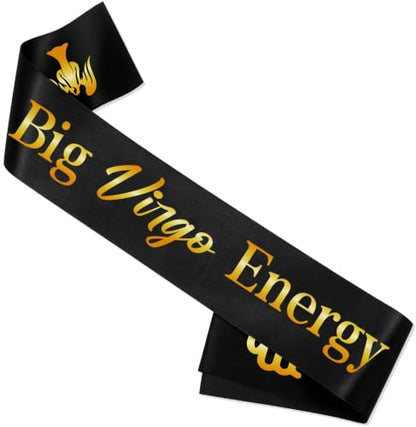 Virgo Zodiac Sash Birthday Party Accessory - Big Virgo Energy