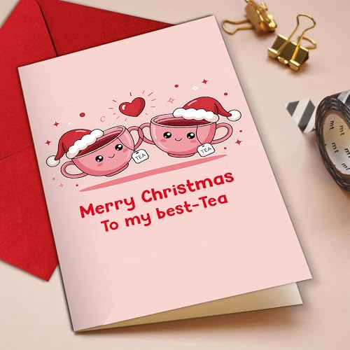 Christmas Holiday Card - Merry Christmas to My Best-Tea Card - Christmas52