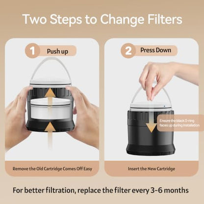 JDO Bath Filter for Tub Faucet - Matte Black Upgraded 3000 Gallon Water Filter