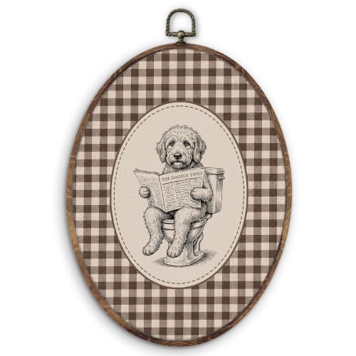 Goldendoodle Dog Bathroom Oval Wall Art - Home Decor 8.5x11.5in, Variation of THIS listing