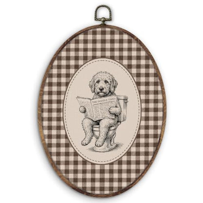 Goldendoodle Dog Bathroom Oval Wall Art - Home Decor 8.5x11.5in, Variation of THIS listing