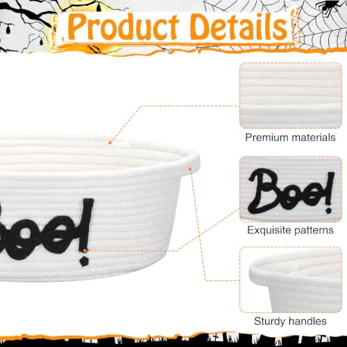 Halloween Ghost Woven Basket Set - Trick-or-Treat Candy & Gift Baskets