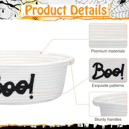 Halloween Ghost Woven Basket Set - Trick-or-Treat Candy & Gift Baskets