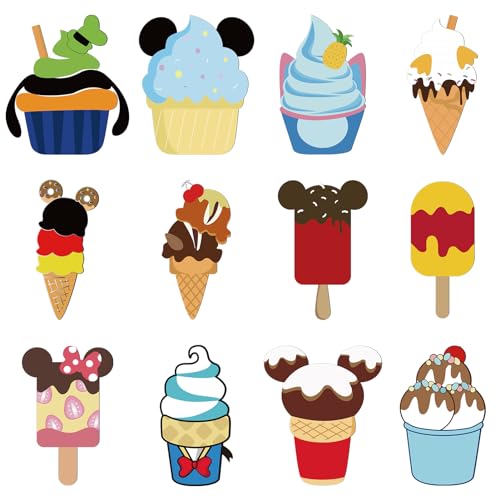 12 Pcs Refrigerator Magnets - Cute Mouse Cruise Door Stickers for Fridge & Metal Surfaces