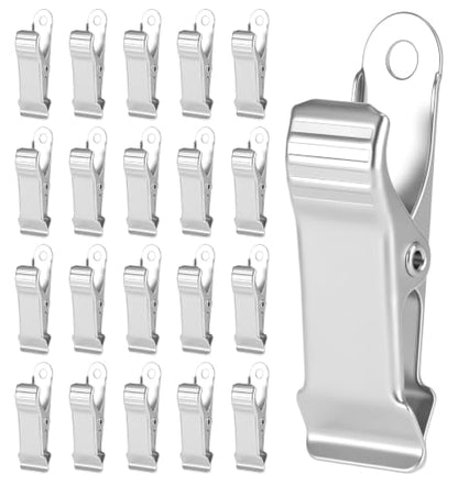 Alligator Clips for Crafts - 20 Stainless Steel Small Metal Clips