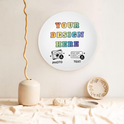 6-Inch Personalized Ceramic Plate with Logo, Photo or Text Customization