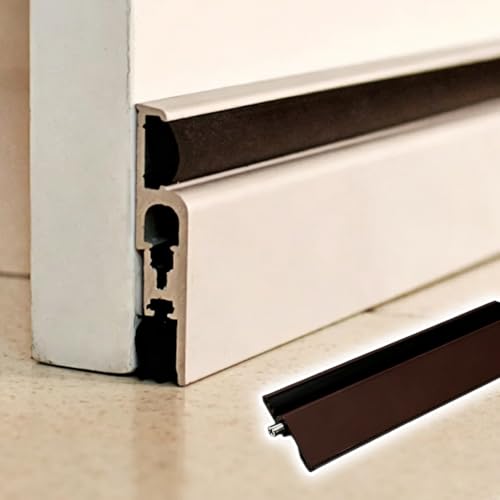 Brown Surface Mount Automatic Door Sweep 30 in Aluminum Seal for Small Animals
