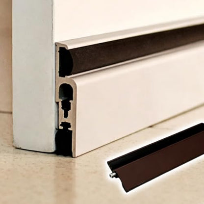 Brown Surface Mount Automatic Door Sweep 30 in Aluminum Seal for Small Animals