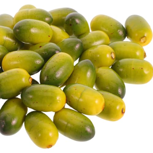 40pcs Artificial Olive Fruits for Food Display & Craft Decor