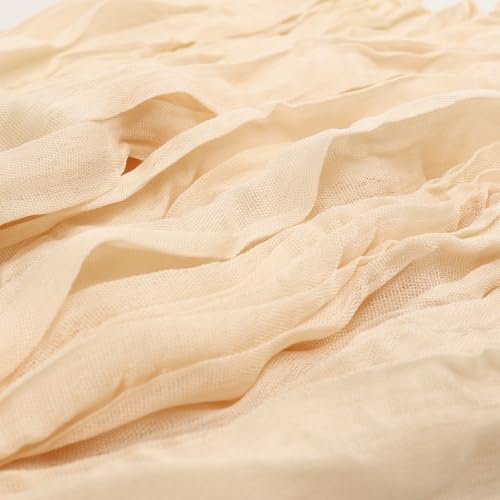 Thanksgiving Beige Cheesecloth Table Runner for Wedding & Holiday Decor - 1 Pack