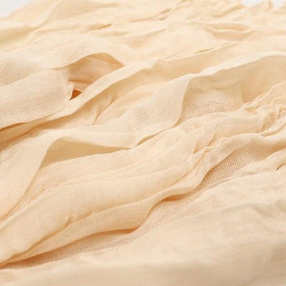 Thanksgiving Beige Cheesecloth Table Runner for Wedding & Holiday Decor - 1 Pack