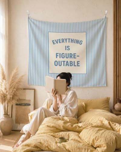 Preppy Blue Inspirational Tapestry Wall Hanging 50x60 Inch - FGFK