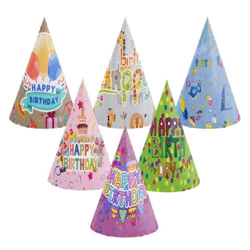12PCS Party Hats for Adults Kids Birthday Party Headwear - Cone Caps for Pets & Stuffed Animals