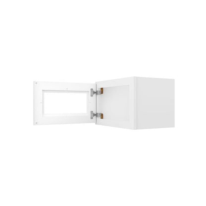 Furinno Shaker Wall Kitchen Cabinet, with Single Door, Glass Not Included, Ready to Assemble, 12 D x 18 W x 12 H, White
