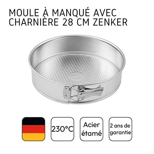 Zenker Tin Plated Steel Springform Pan, 11-Inch, Metallic