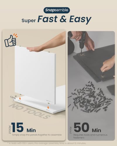 Bathroom Wall Cabinet with 2 Doors - Tool-Free Assembly, Adjustable Shelves, White Finish