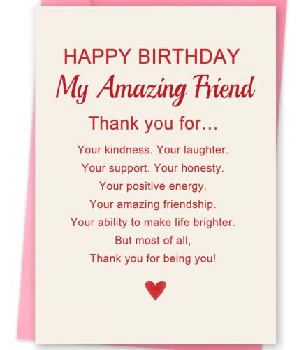 Mu-401 Funny Birthday Card for Women Her Best Friend Bestie - Greeting Card