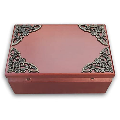 Antiqued Lock Wooden Jewelry & Music Box - Castle in The Sky (Carrying You) Variation 1