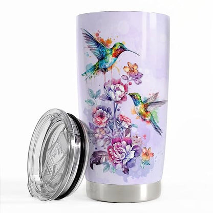 Hummingbird 20oz Stainless Steel Insulated Travel Mug - Gift for Women & Girls