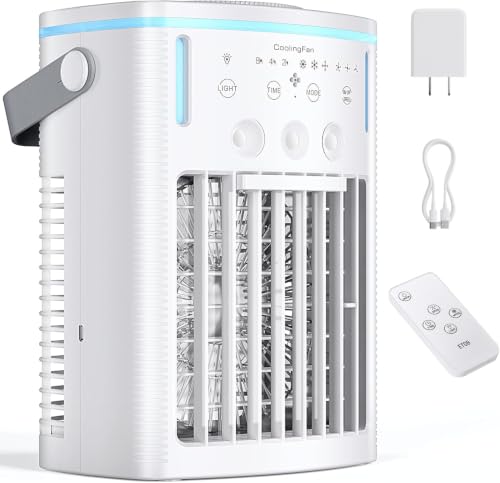 Portable Evaporative Air Cooler with 3 Speeds 3 Modes 1200ML Water Tank Remote