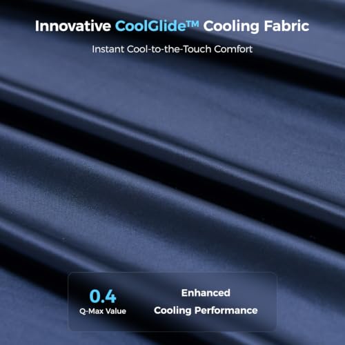 Blue King Cooling Comforter Blanket - Sweetnight CoolNest 106x90 Inches
