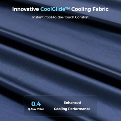 Blue King Cooling Comforter Blanket - Sweetnight CoolNest 106x90 Inches