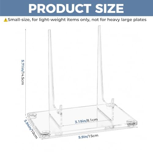 4 Inch Clear Acrylic Book Stand - Desktop Display Easel for Books & Decor - Variation of S 6 × 5.5 × 4 in