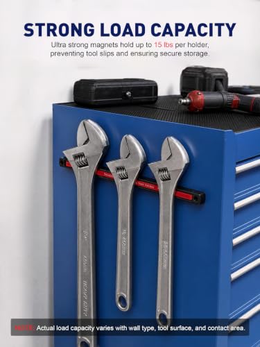 12-Inch Magnetic Tool Organizer Bar for Metal Tools, Heavy Duty