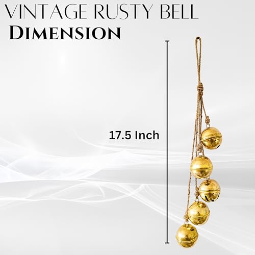 Golden Small Handmade Hanging Bell Christmas Decoration - Lucky Holiday Ornaments Variation of THIS listing