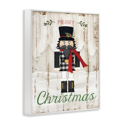 Festive Nutcracker Holiday Wall Art - 16x20 Inch Framed Giclée Print