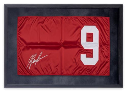 Golf Flag Display Frame 18x24 Shadow Box with Distressed Black Wood and Dark Grey Suede Back – Fits 14x20 Flags