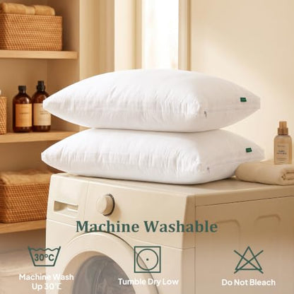 Adjustable Queen Size Bed Pillows Set of 2 - Hotel Luxury Comfort, 3 Heights