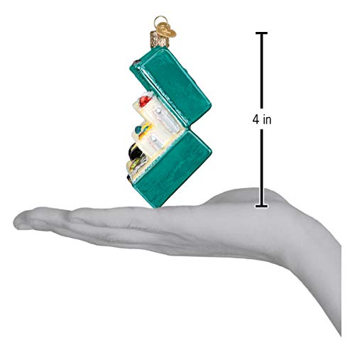 Christmas Tackle Box Ornament - Handcrafted Glass Fisherman Holiday Decoration