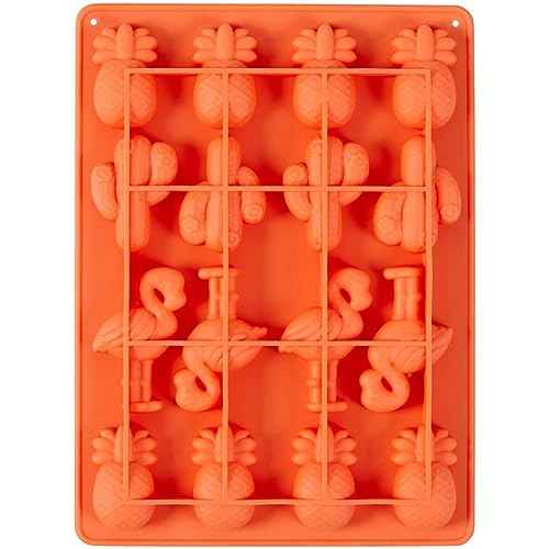 Wilton Mini Tropical Candy Mould, Silicone, Coral, 16 Holes