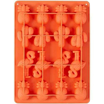 Wilton Mini Tropical Candy Mould, Silicone, Coral, 16 Holes