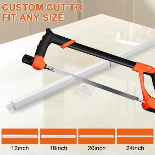 24 Inch Towel Bar Replacement Rod for Vintage Bathroom - No Drill, Rustproof PVC